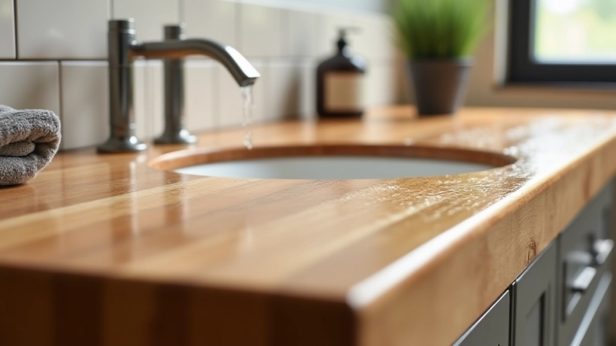 czym pomalować blat drewniany do łazienki