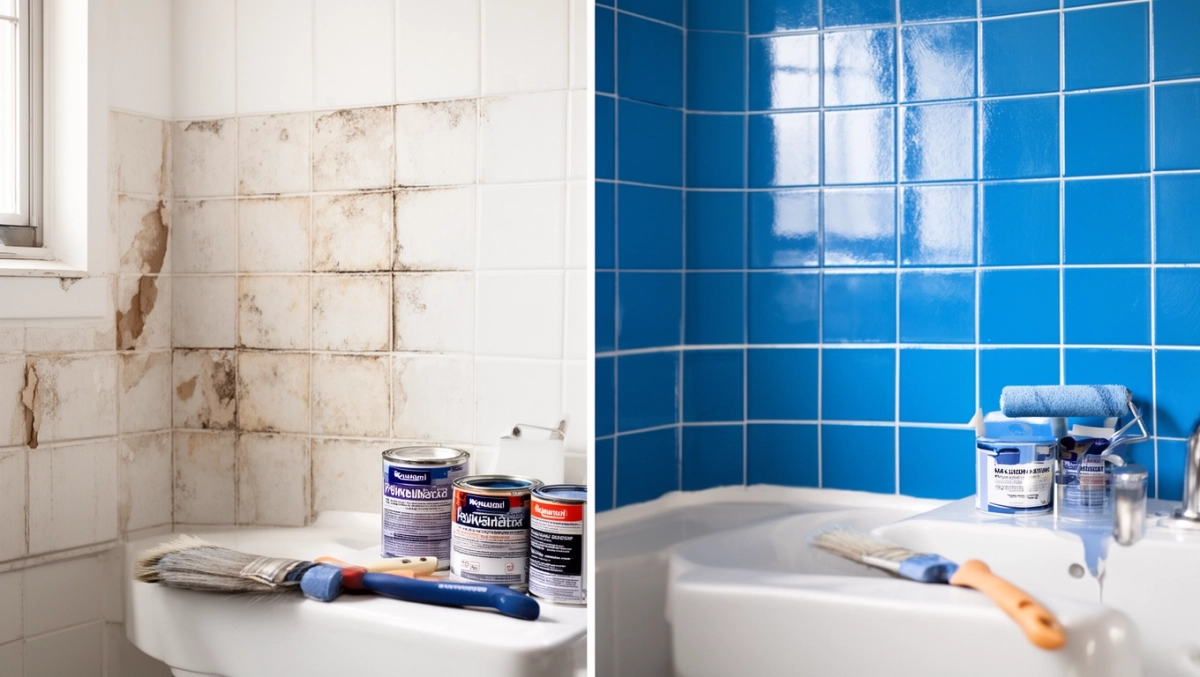 czym pomalować kafelki w łazience