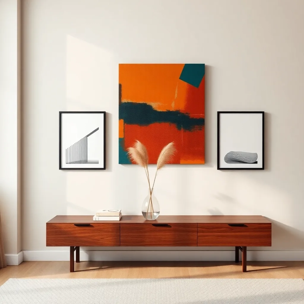 Dekorację ściany w salonie