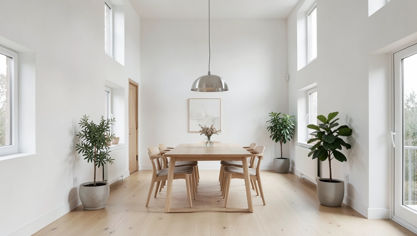 Dopasowanie lampy sufitowej do aranżacji skandynawskiej