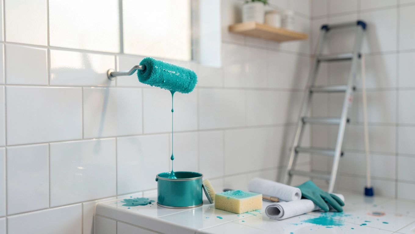 jak przygotować płytki w łazience do malowania