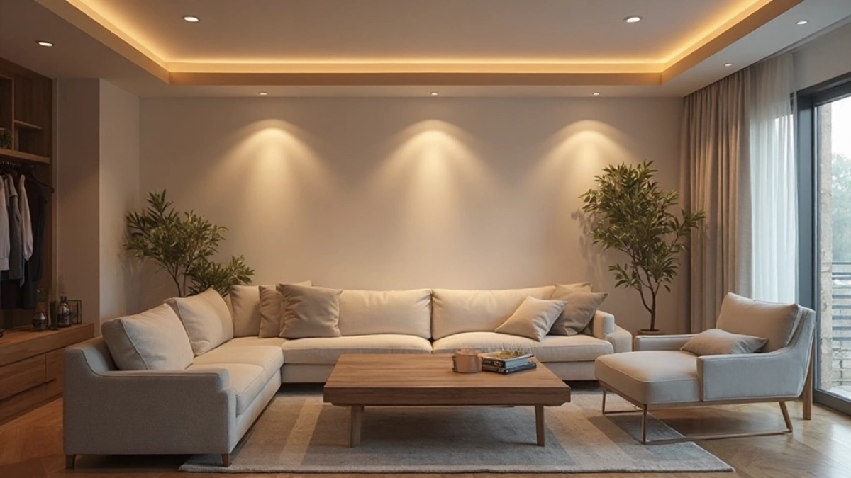 Jak rozmieścić halogeny w salonie