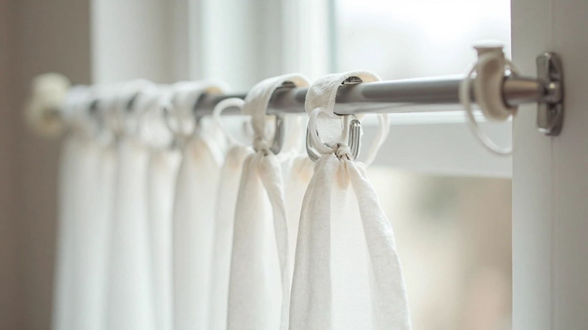 jak zdjąć firanki z karnisza