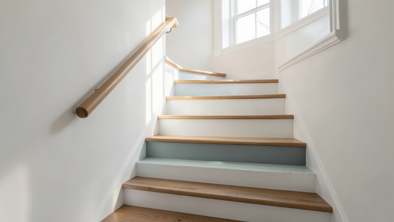 Kolory i biel na klatce schodowej skandynawskiej