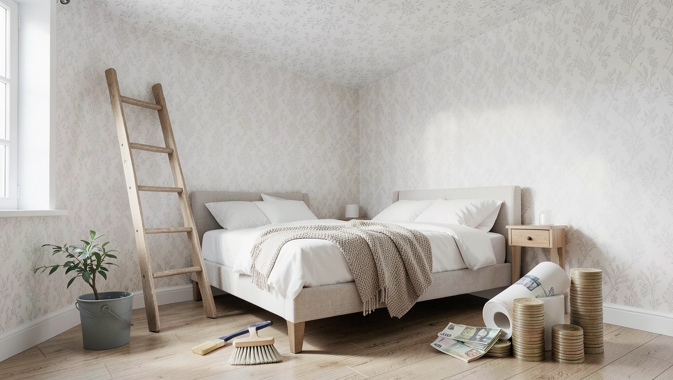 Koszt tapetowania sufitu za m²