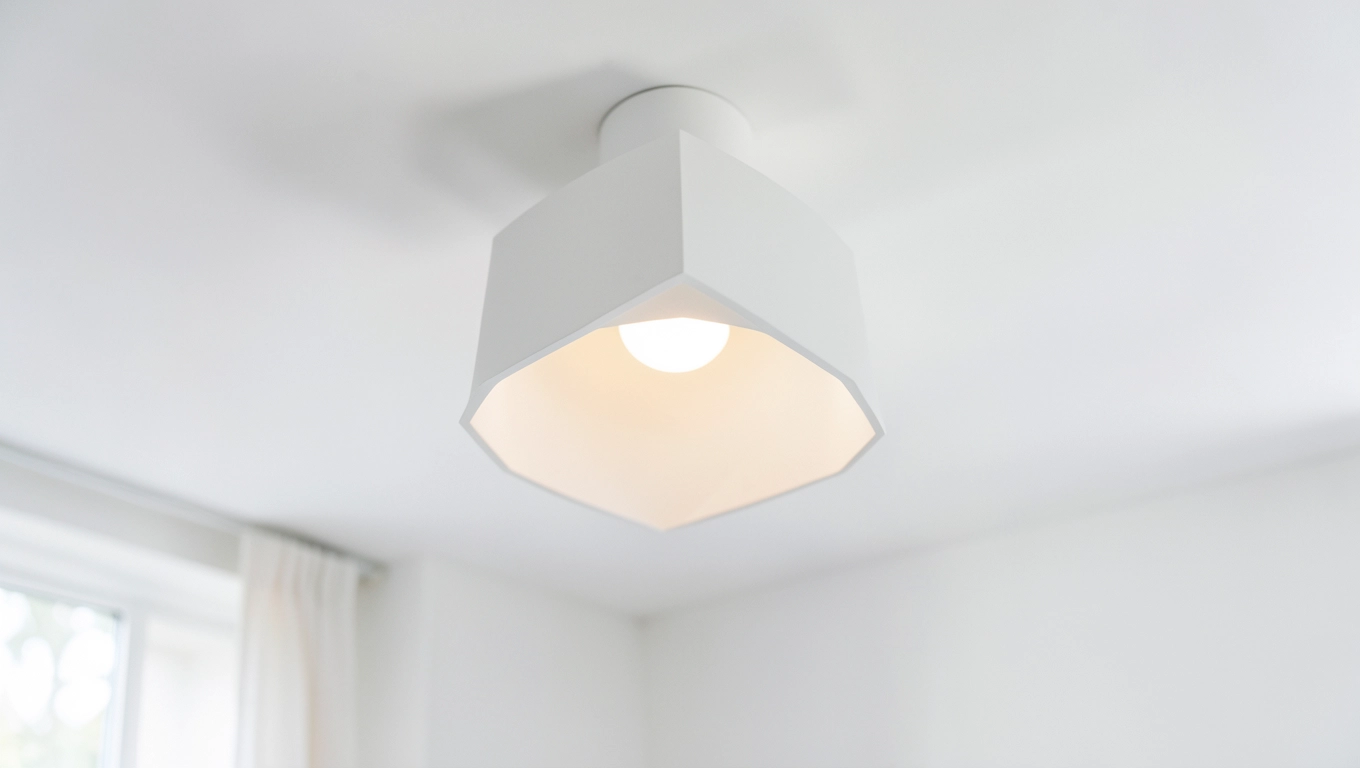 Lampa sufitowa skandynawska w białym kolorze