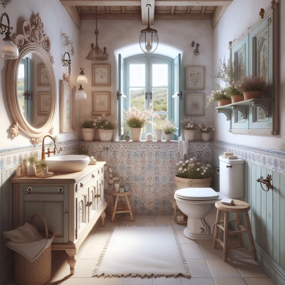 Mała Łazienka W Stylu Prowansalskim