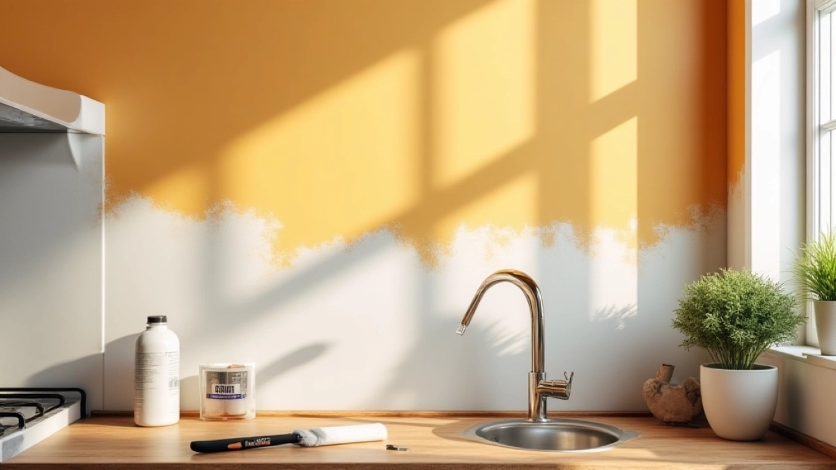 malowanie paneli ściennych w kuchni