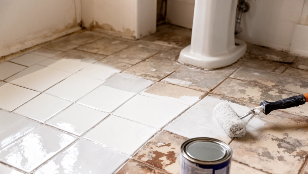 Malowanie płytek podłogowych w łazience