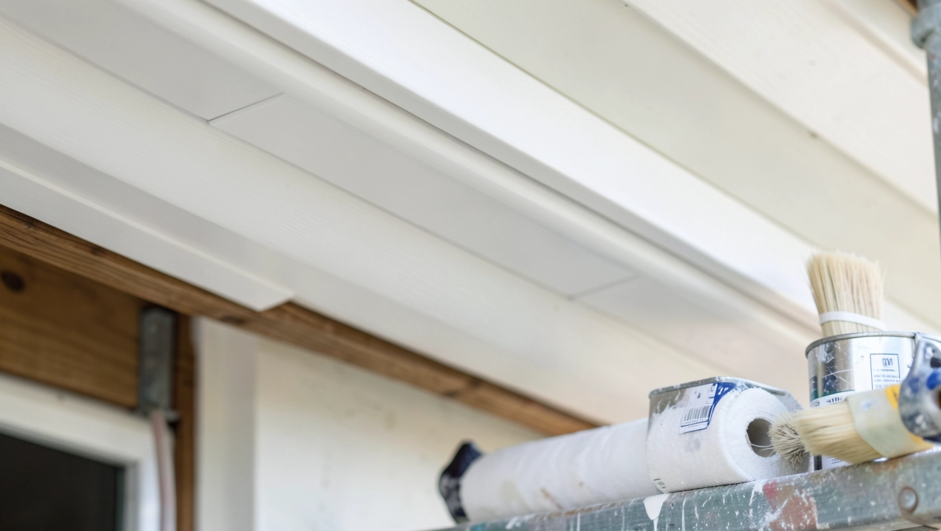 Malowanie podbitki - robocizna z materiałem