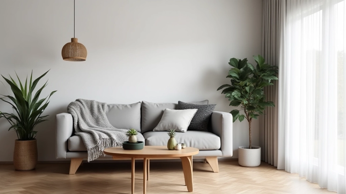 Mały salon w stylu skandynawskim