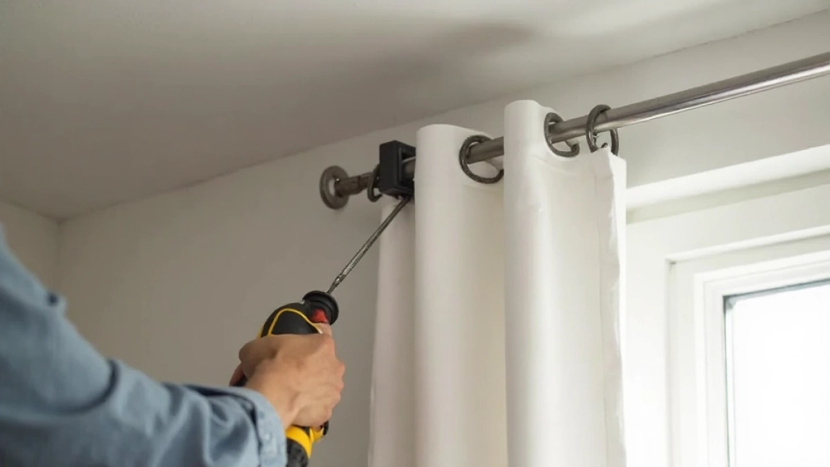 Mocowanie karnisza do ściany