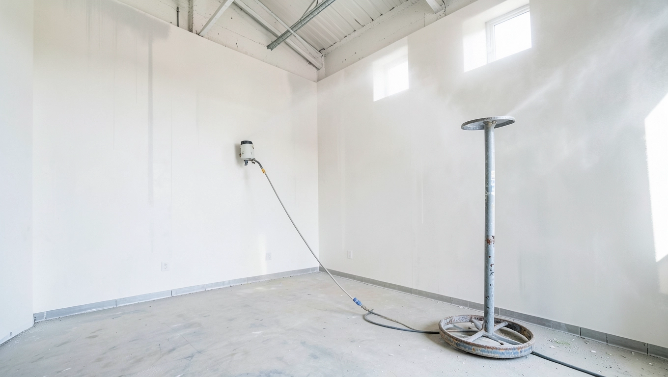 Natryskowe malowanie wysokich sufitów i ścian