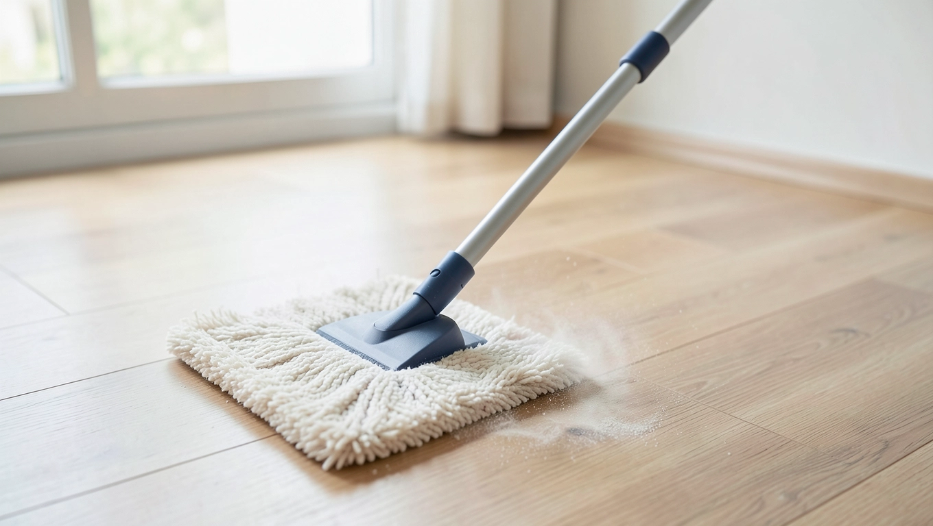 Odpylanie mopem prostokątnym