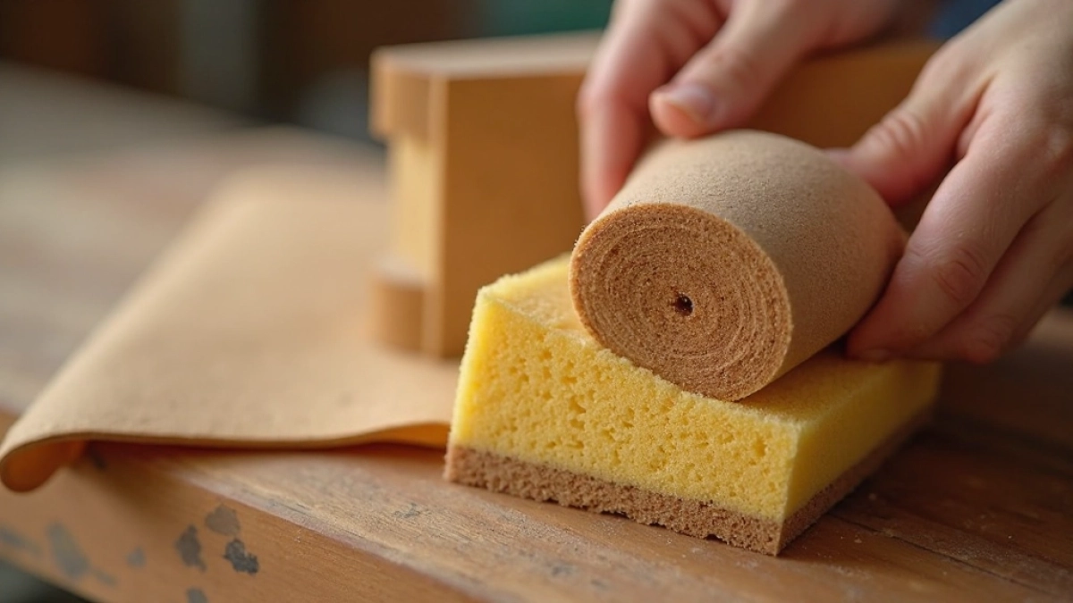 papier ścierny na gąbce