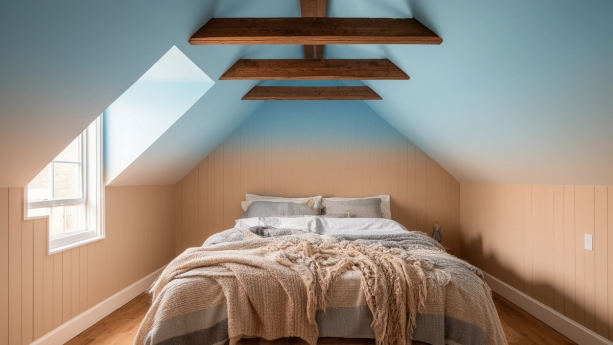 Pomysł na malowanie pokoju ze skosami