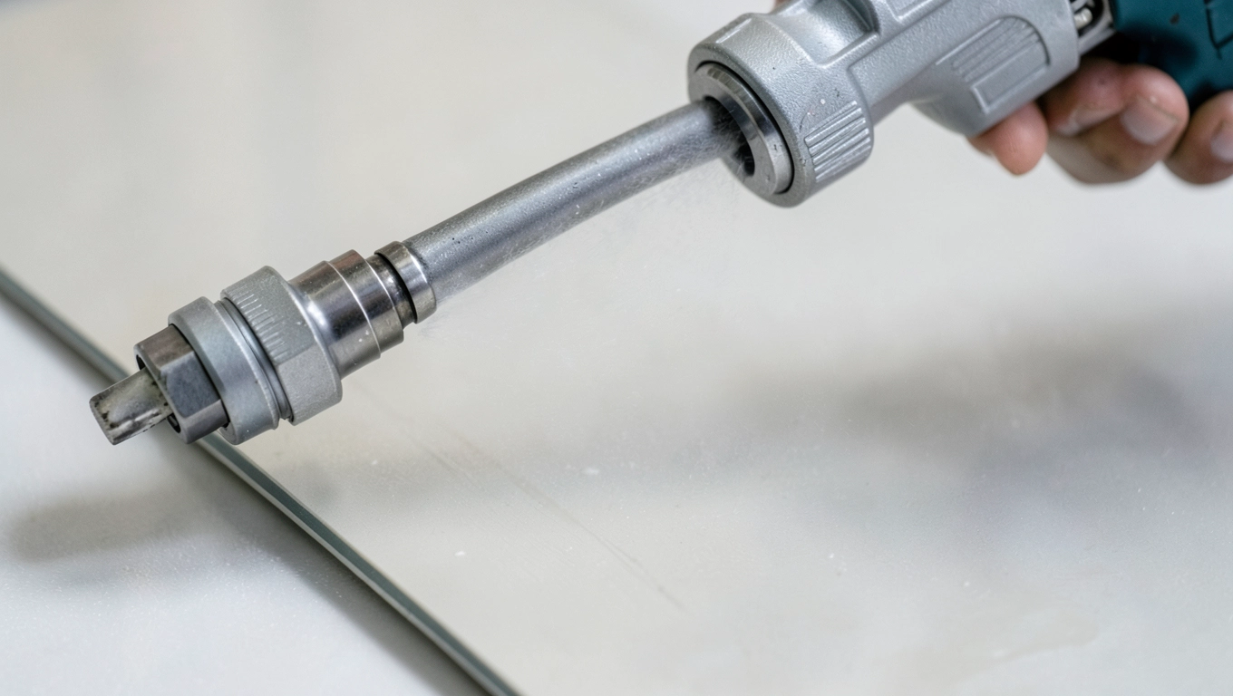 Prostopadły kąt natrysku do powierzchni