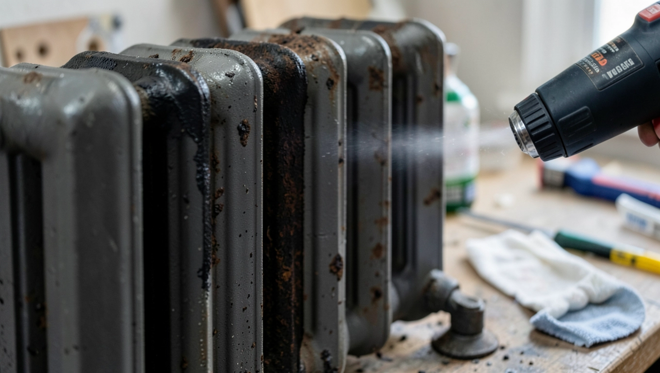 Przygotowanie żeliwnego kaloryfera do malowania
