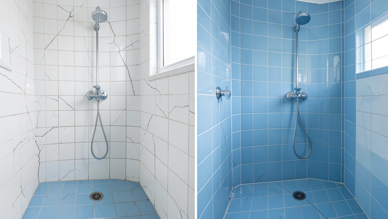 renowacja łazienki malowanie płytek