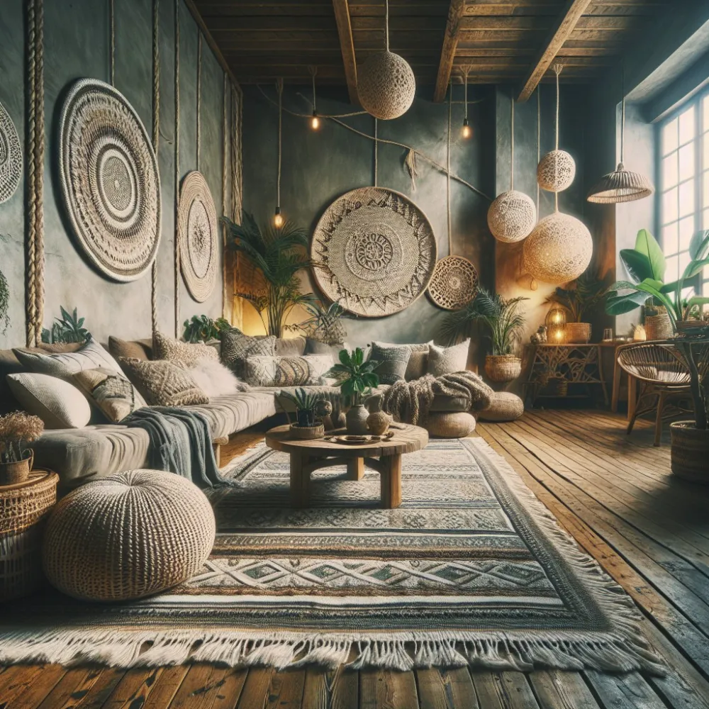 salon boho inspiracje