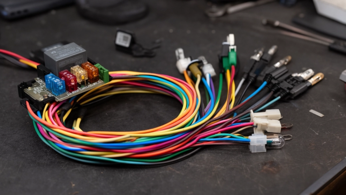 schemat podłączenia halogenów przez przekaźnik