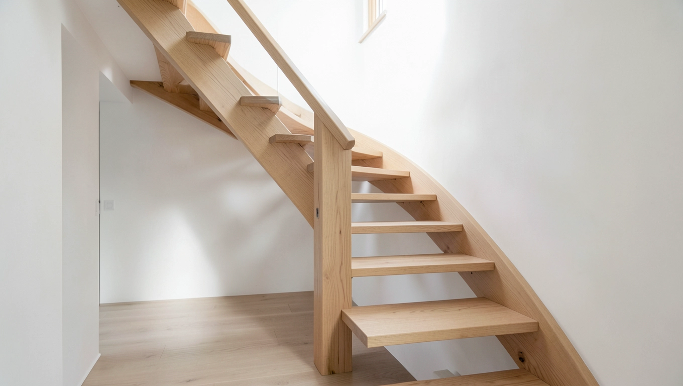 Schody drewniane styl skandynawski