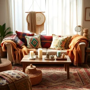 Aranżację Salonu W Stylu Boho