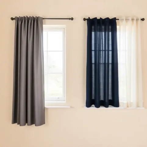 Beżowe ściany jakie zasłony