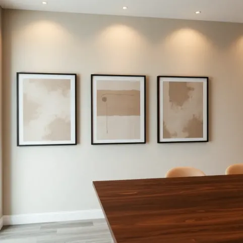 Co na ścianę przy stole w salonie