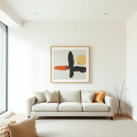 Co na ścianę w salonie za kanapą