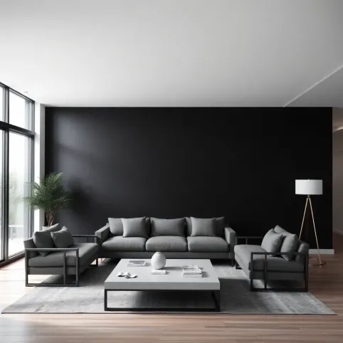 Czarna ściana inspiracje