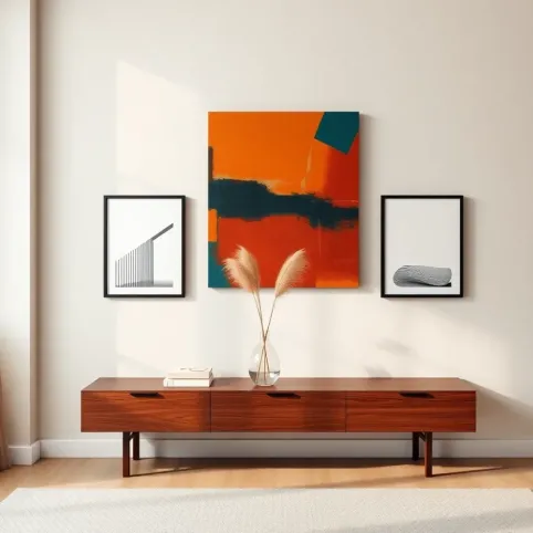 Dekorację ściany w salonie