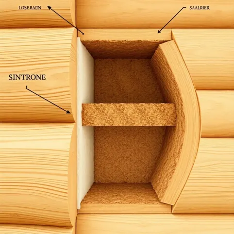 Dom z bali przekrój ściany