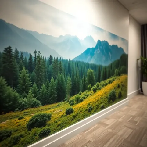 Drukowanie na ścianie cena za m2