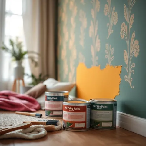 Farbą do malowania po tapecie