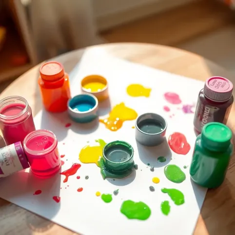 Farby do malowania palcami dla rocznego dziecka