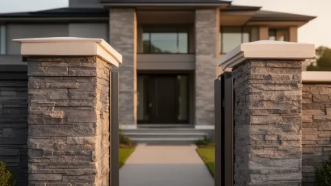 Filary przed domem wykończenie