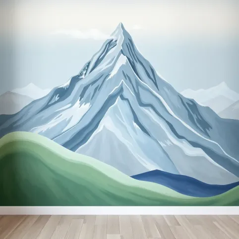 Góry na ścianie malowane