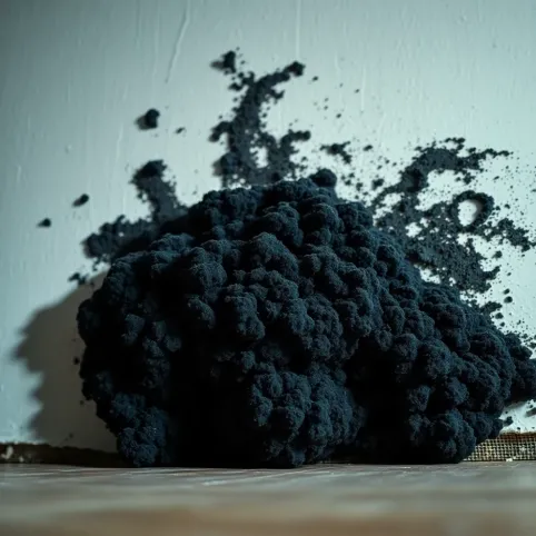 Grzyb na dole ściany