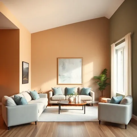 Inspiracje pokój dzienny kolory ścian