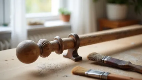 jak odnowić drewniany karnisz