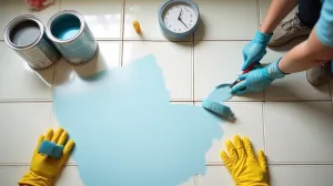jak pomalować płytki podłogowe w kuchni