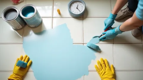 jak pomalować płytki podłogowe w kuchni