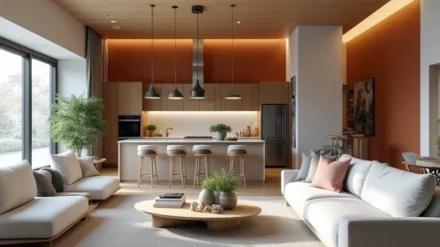 Jak pomalować salon z otwartą kuchnią