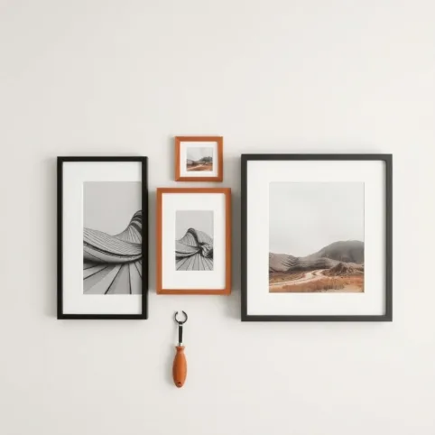 Jak powiesić 4 obrazy na ścianie