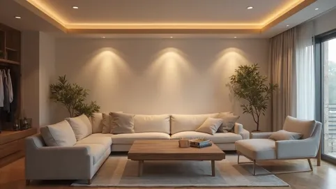 Jak rozmieścić halogeny w salonie