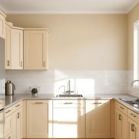 Jaki kolor ścian do beżowych mebli w kuchni