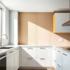 Jaki kolor ścian do biało szarych mebli w kuchni