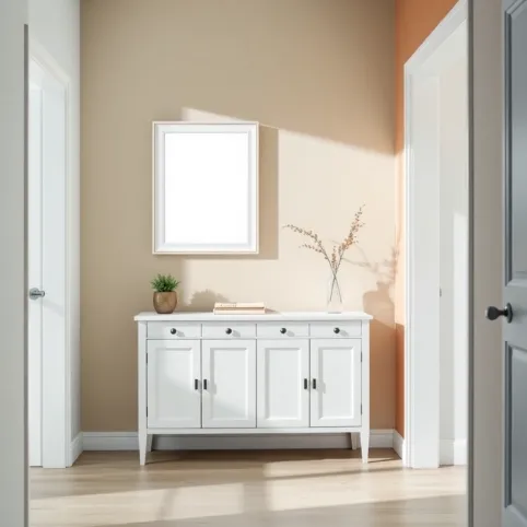 Jaki kolor ścian do białych mebli w przedpokoju