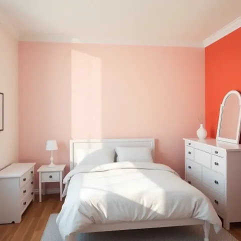 Jaki kolor ścian do białych mebli w sypialni